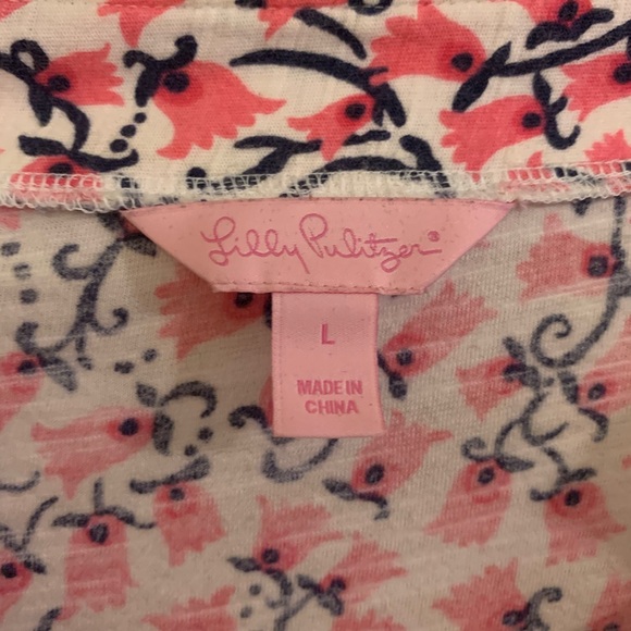 EEUC Rare PinkLilly Pulitzer Long Sleeve Tunic L - Picture 5 of 5